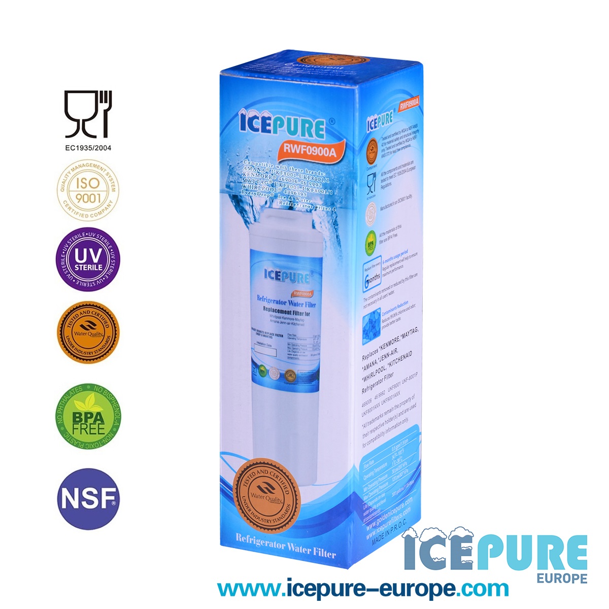 Icepure Wasserfilter geeignet für Liebherr UKF8001