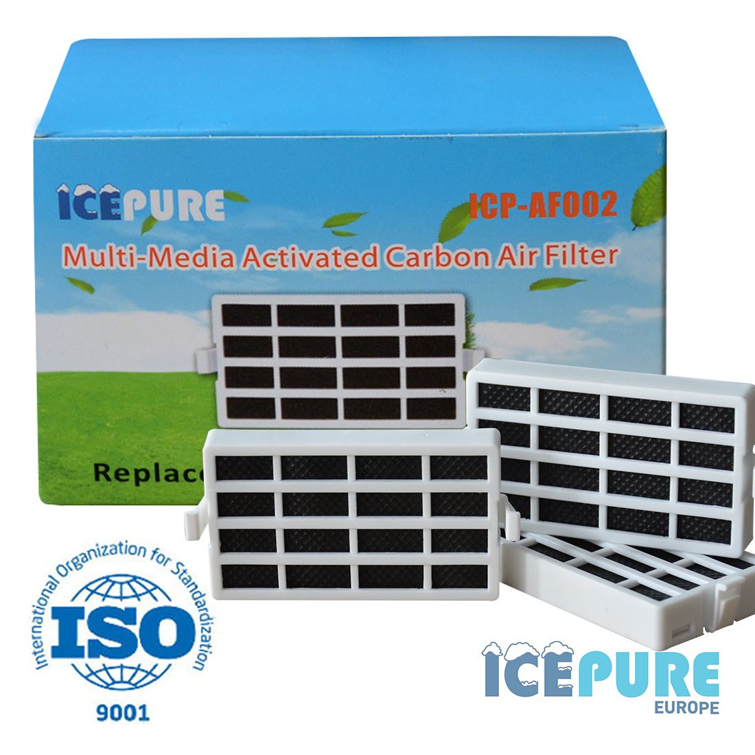 Alapure Luftfilter passend für Whirlpool und Bauknecht Microban ANT001 / HYG001 (3 St.)