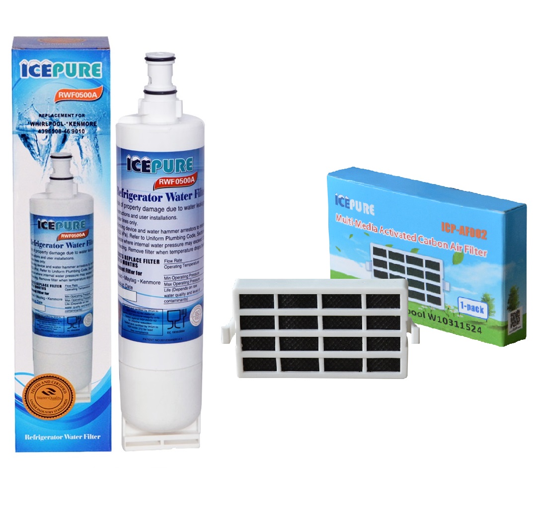 Icepure Filtersatz geeignet für Whirlpool SBS002 / 481281729632 und HYG001