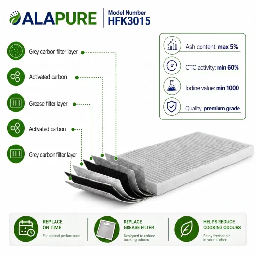 Alapure Geruchs- und Feinstaubfilter passend für Pelgrim HF3015 (2 Stück)