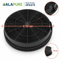 Alapure Aktivkohlefilter geeignet für Elica Typ 47 / CFC0141497 / F00479/1S (2 St.)