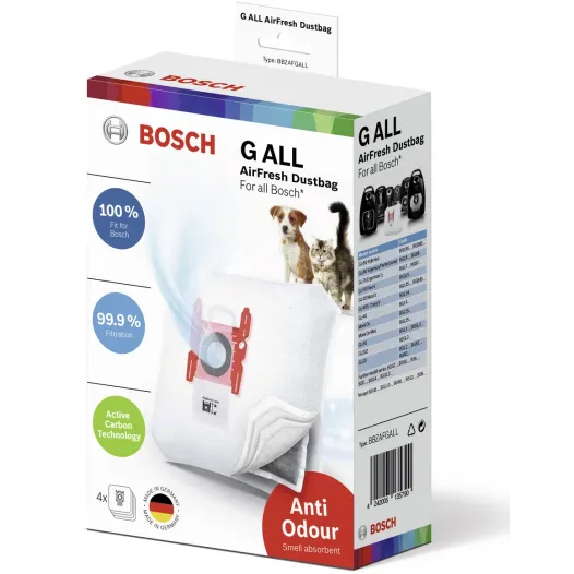 Bosch Staubsaugerbeutel - Typ G all- 4 Stück 17002915