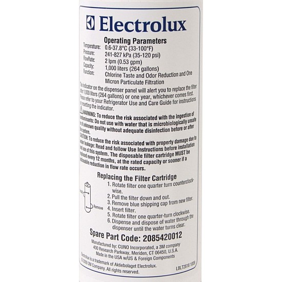 Electrolux Wasserfilter 2085420012 Electrolux Wasserfilter 2085420012