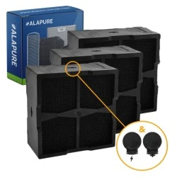 Alapure Filter passend für Whirpool Regenerierbarer Kohlefilter C00725240 Kochfeld (3 Stück)