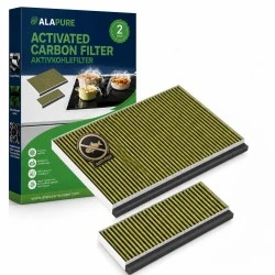Alapure CleanAir Plus Aktivkohlefilter geeignet für Bosch 11041790 / DWZ0AK0A0 mit Anti-Fish