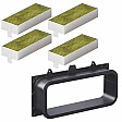 Alapure CleanAir Aktivkohlefilter set geeignet für Bosch 17007113 / HEZ9VRUD0