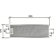 Whirlpool Metallfilter 481248058305 533x177x10mm Whirlpool Metallfilter 481248058305 533x177x10mm