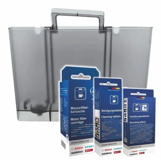 Bosch Wartungsset Kaffeemaschine Wassertank + Wasserfilter + Entkalker + Reiniger 00672049
