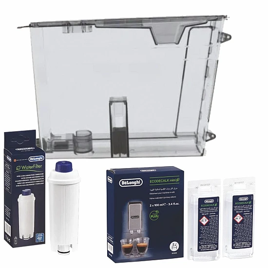 Delonghi Wartungsset Kaffeemaschine Wassertank + Wasserfilter + Entkalker AS00007802 Delonghi Wartungsset Kaffeemaschine Wassertank + Wasserfilter + Entkalker AS00007802