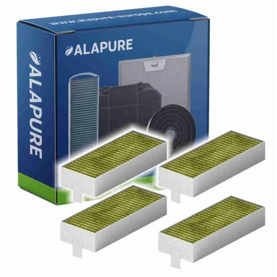 Alapure CleanAir Plus Kohlefilter passend für Bosch Serie 4 / Serie 6 / Serie 8 (4 Stück)