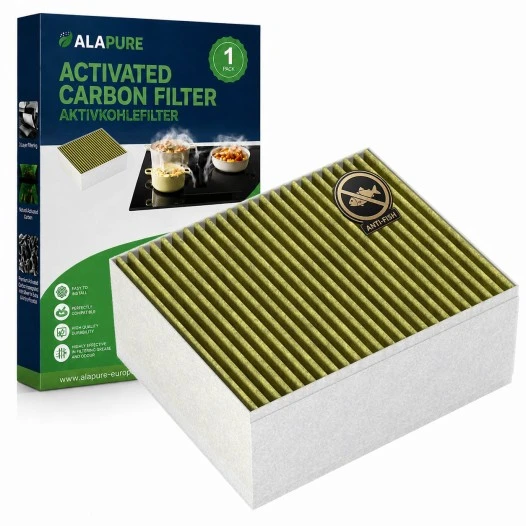 Alapure CleanAir Plus Aktivkohlefilter geeignet für Bosch 11033934 mit Anti-Fish
