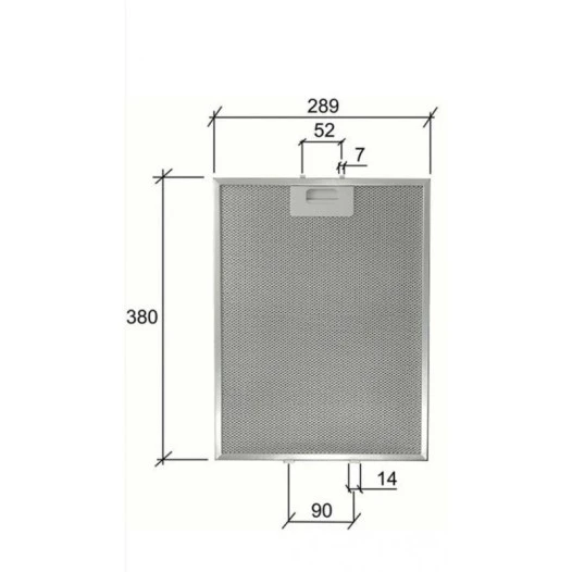 Alapure Metallfilter geeignet für Elica 380x290mm GF03RB