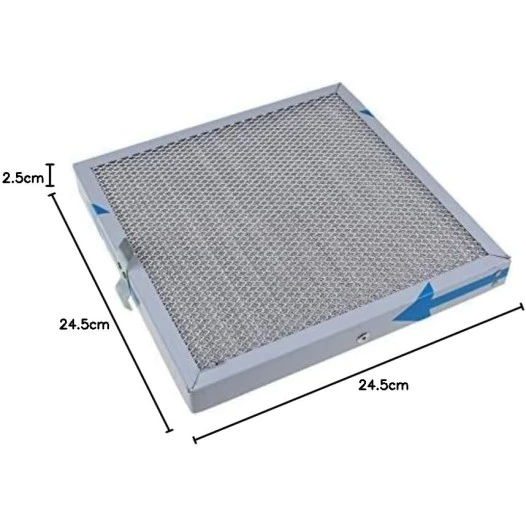 Alapure Metallfilter geeignet für Novy 563-8010A / 906109 / 247x247mm