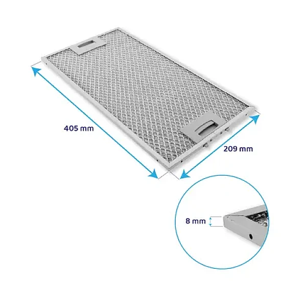Siemens Metall-Fettfilter Set 434105 + 434107 (2St.) | Vorder- & Rückseite | 455x188x6 mm & 405x209x8 mm Siemens Metall-Fettfilter Set 434105 + 434107 (2St.) | Vorder- & Rückseite | 455x188x6 mm & 405x209x8 mm