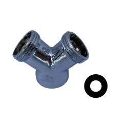Y-Stück aus Metall Für Waschmaschinenhahn