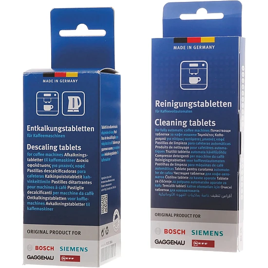 Bosch Pflegeset Kaffeemaschine Entkalkungstabletten + Reinigungstabletten 00312261 Bosch Pflegeset Kaffeemaschine Entkalkungstabletten + Reinigungstabletten 00312261