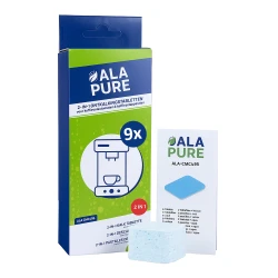 Alapure 2 in 1 Entkalkungstabletten geeignet für Siemens 00312440 / 00312290 / TZ80032A / 00312445 / EQ Serie (9x40gr)