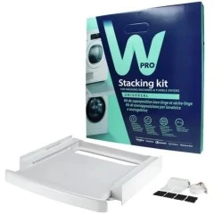 Wpro SKS101 - Waschmaschinenzubehör/ Verbindungsrahmen m. Ablage / Waschmaschine und Trockner/ Universell für alle Marken/ 60x60cm