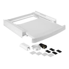 Wpro SKS101 - Waschmaschinenzubehör/ Verbindungsrahmen m. Ablage / Waschmaschine und Trockner/ Universell für alle Marken/ 60x60cm
