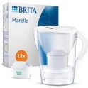 Brita Wasserfilterkanne Marella Cool 2.4L + 12 Maxtra Pro All-in-1 Wasserfilter Weiß