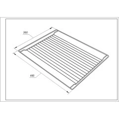 Alapure Grillrost Backofen geeignet für Beko 460x360mm / 240440219 / 240440155