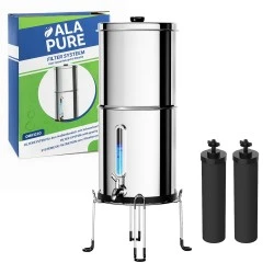 Alapure OWF020 Schwerkraft Edelstahl 8,5 Liter Schwerkraftfiltration SET