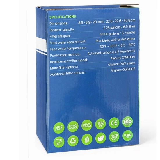 Alapure OWF020 identisch mit Berkey Big Edelstahl 8,5 Liter