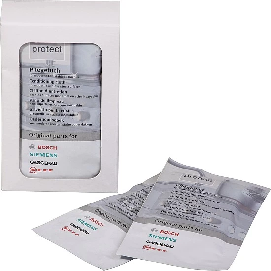 Bosch / Siemens Edelstahl-Pflegetücher 311134 / 312007 / BSH (5 St.) Bosch / Siemens Edelstahl-Pflegetücher 311134 / 312007 / BSH (5 St.)