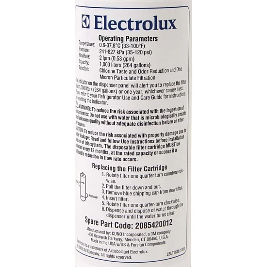Electrolux Wasserfilter 2085420012 Electrolux Wasserfilter 2085420012