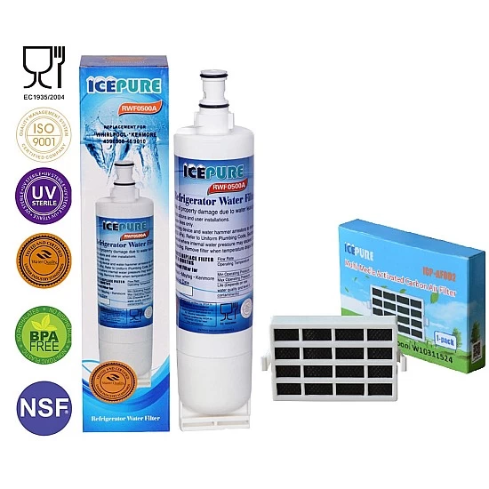 Icepure Filtersatz geeignet für Whirlpool 481281728986 / SBS001 und HYG001 Icepure Filtersatz geeignet für Whirlpool 481281728986 / SBS001 und HYG001