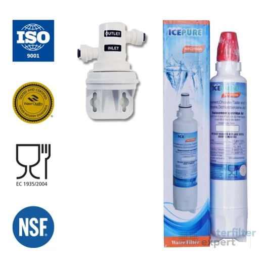 Icepure Wasserfilter WFC2500A und Filterkopf für AP2-C401-SG