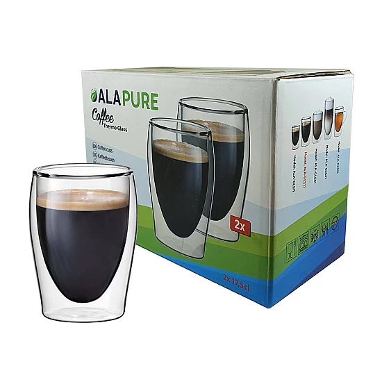 Alapure Doppelwandige Kaffee-Thermogläser ALA-GLS21 Alapure Doppelwandige Kaffee-Thermogläser ALA-GLS21
