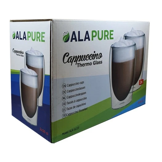 Alapure Scanpart Doppelwandige Cappuccino-Thermogläser ALA-GLS31