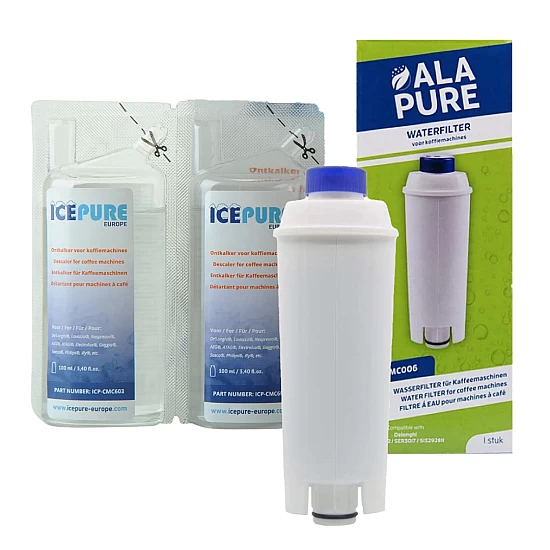 Delonghi Wartungsset FMC006 Wasserfilter + ALA-CMC603 Entkalker