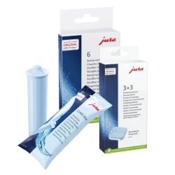 Jura Pflegeset Blau Filterpatronen + Entkalkungstabletten + Reinigungstabletten