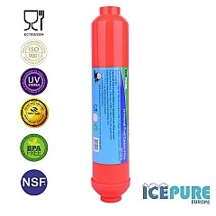 Inline Post Carbon Wasserfilter Silber Kohle von Alapure ALA-T33-S Inline Post Carbon Wasserfilter Silber Kohle von Alapure ALA-T33-S