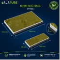 Alapure CleanAir Plus Aktivkohlefilter geeignet für Bosch 11041790 / DWZ0AK0A0 mit Anti-Fish