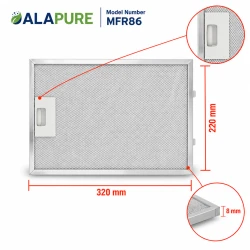 Alapure Metallfilter passend für Neff 362380 / 00362380 320x220mm