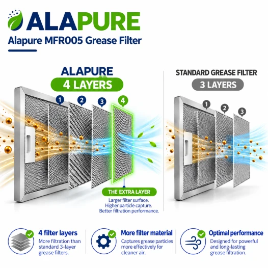 Alapure Metallfilter geeignet für Siemens 703451 / 00703451 358x265mm