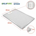 Alapure Metallfilter geeignet für Siemens 703451 / 00703451 358x265mm