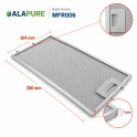 Alapure Metallfilter geeignet für Siemens 435204 / 00435204 350x165mm