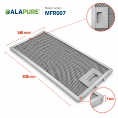 Alapure Metallfilter passend für Novy 563-8045 / 6830020 308x148mm