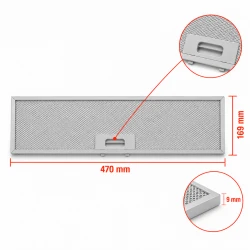 Bester Metallfilter 4055380804 470x169x9mm