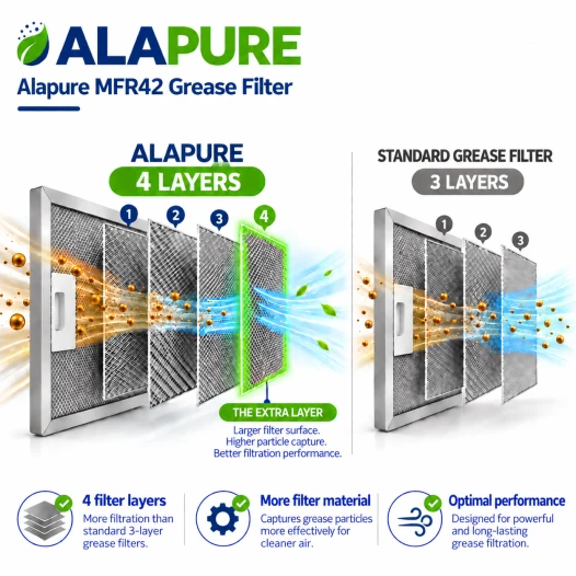 Alapure Metallfilter geeignet für Pelgrim 46219 247x327x8mm