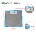 Alapure Metallfilter geeignet für Falmec 190x204x9,5mm 101080134