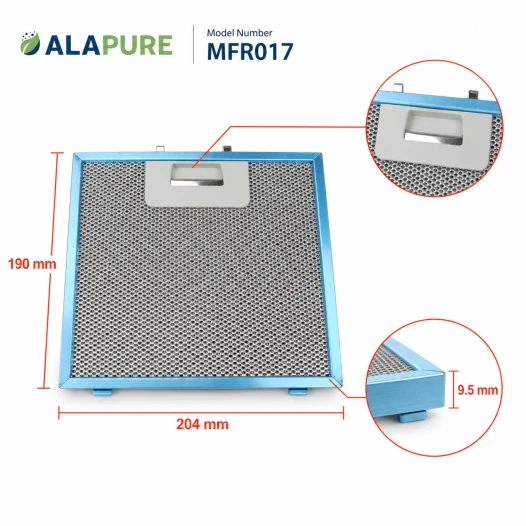 Alapure Metallfilter geeignet für Falmec 190x204x9,5mm 101080134