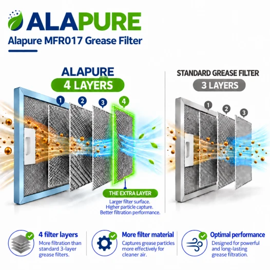 Alapure Metallfilter geeignet für Falmec 190x204x9,5mm 101080134