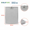 Alapure Metallfilter geeignet für Neff 12005749 350x280x8mm