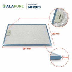 Alapure Metallfilter geeignet für Atag 453284 / 89000754 384x282x6mm