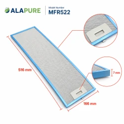 Alapure Metallfilter passend für Franke 133.0176.352 166x516mm